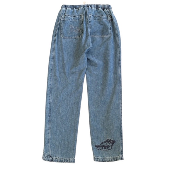 Anthropologie / Pilcro Blue Beach Cottage Tie Waist Embroidered Jeans Size XS - Picture 8 of 12